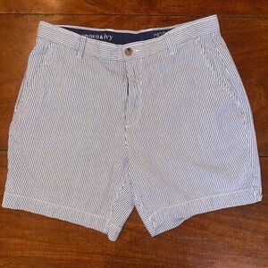 Crown & Ivy Seersucker Shorts – Size 34 – Motion Flex – 6.5” Inseam – EUC